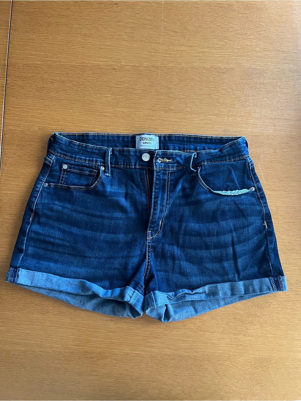 Denizen from Levi's Indigo Roll-Cuff Denim Shorts